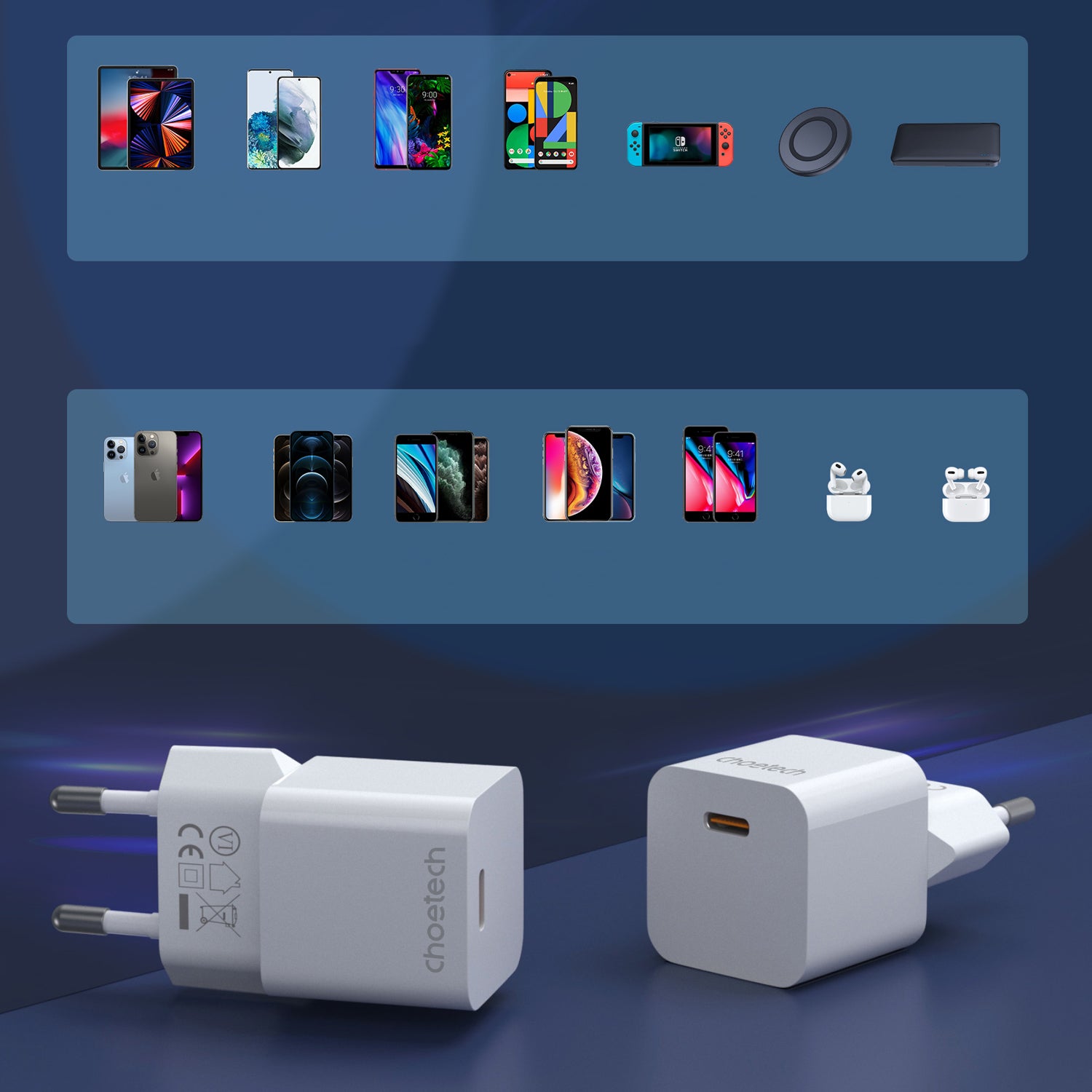 Choetech įkroviklis 20W USB Type C (PD5010)