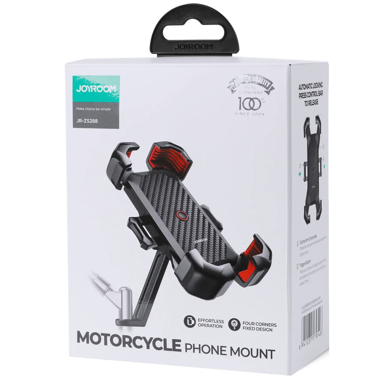Joyroom motociklo telefono laikiklis, juodas (JR-ZS288-m) -- Cell phone holders
