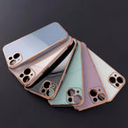 Xiaomi Redmi Note 11 dėklas – violetinis su auksiniu rėmeliu