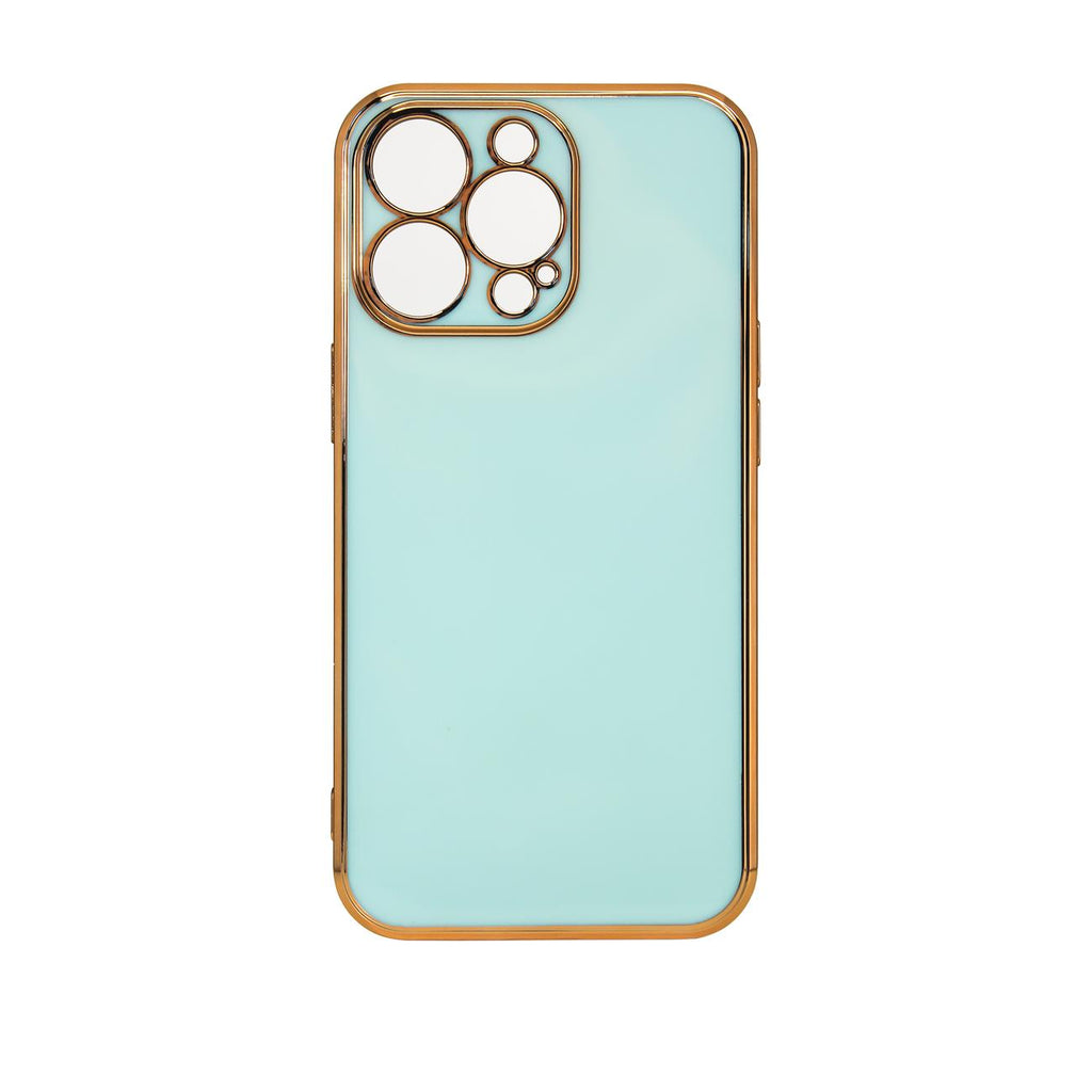 Lighting Color Case gelinis dėklas su auksiniu rėmeliu Xiaomi Redmi Note 11 - mėtinis -- Xiaomi Redmi Note 11