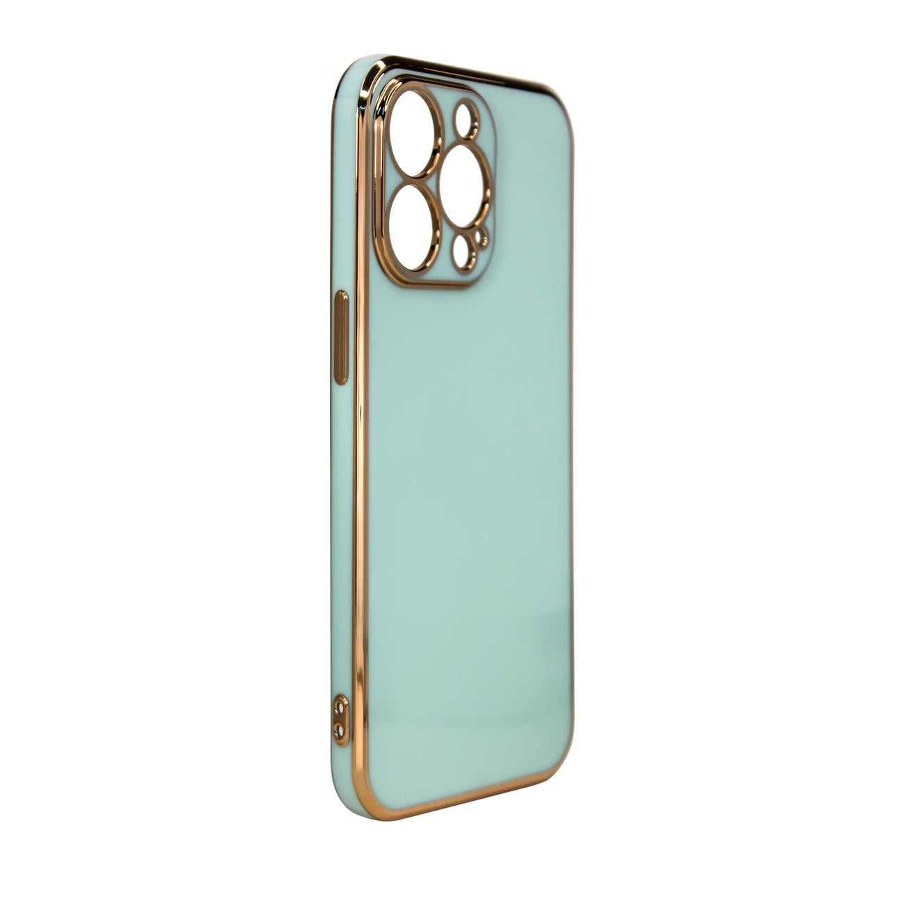 Lighting Color Case gelinis dėklas su auksiniu rėmeliu Xiaomi Redmi Note 11 - mėtinis -- Xiaomi Redmi Note 11