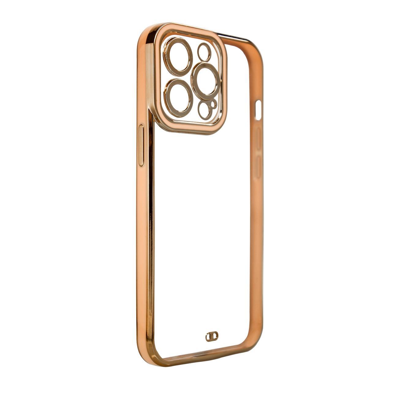 Skaidrus TPU dėklas Samsung Galaxy A12 5G – auksinis rėmelis -- Samsung Galaxy A12