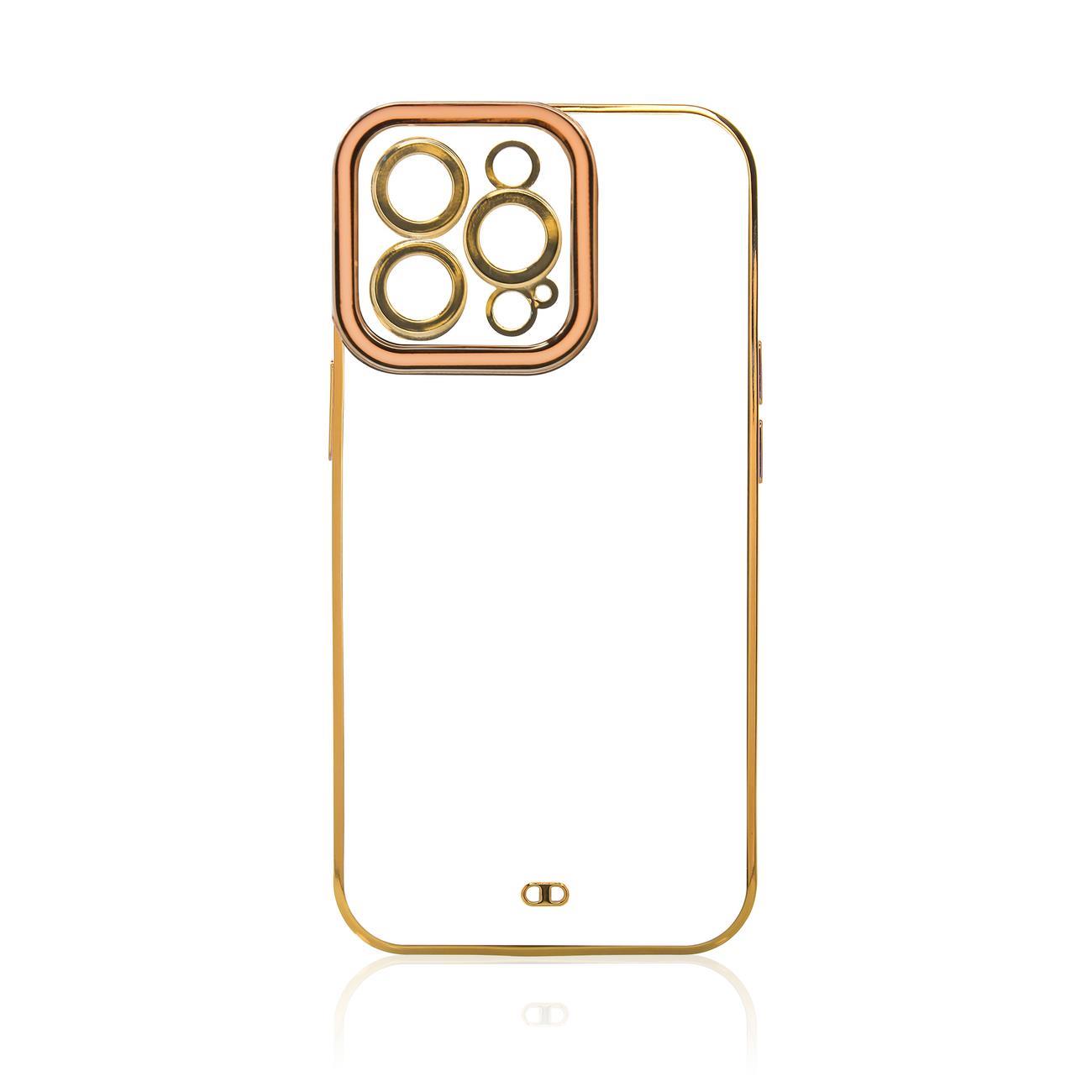 Skaidrus TPU dėklas Xiaomi Redmi Note 11 Pro – auksinis rėmelis -- Xiaomi Redmi Note 11 Pro