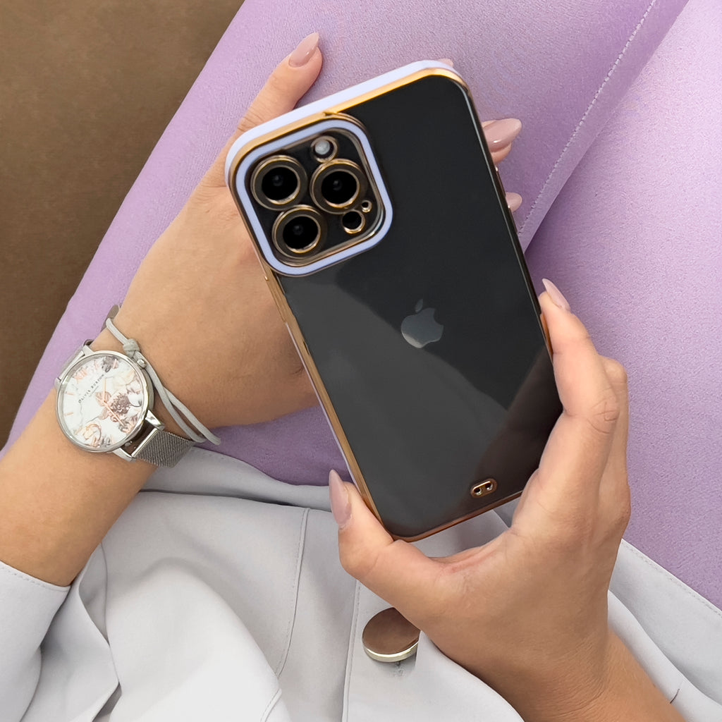Skaidrus TPU dėklas Samsung A13 5G – baltas, auksinis -- Samsung Galaxy A13