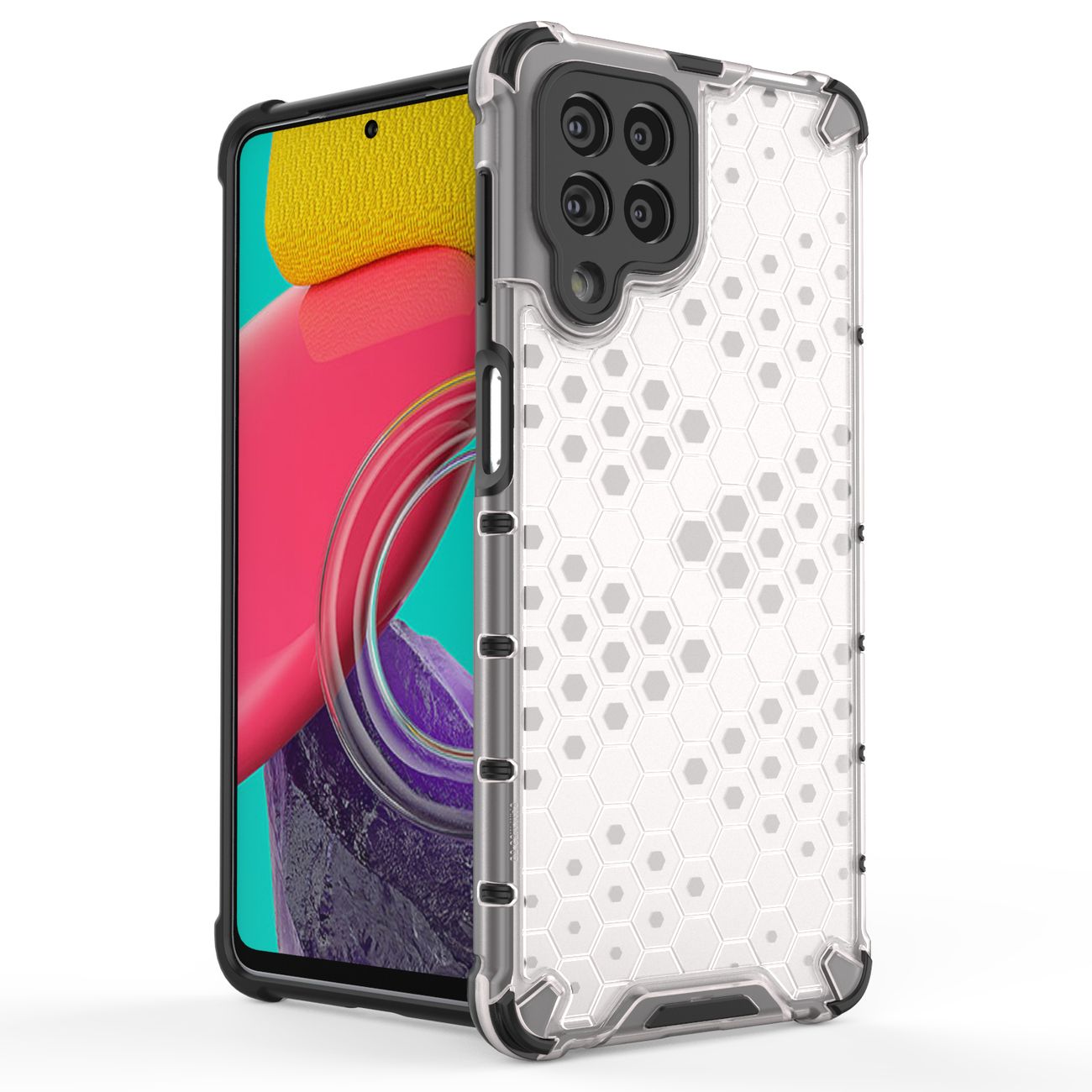 Šarvuotas dėklas Samsung Galaxy M53 5G – juodas -- Samsung Galaxy M53
