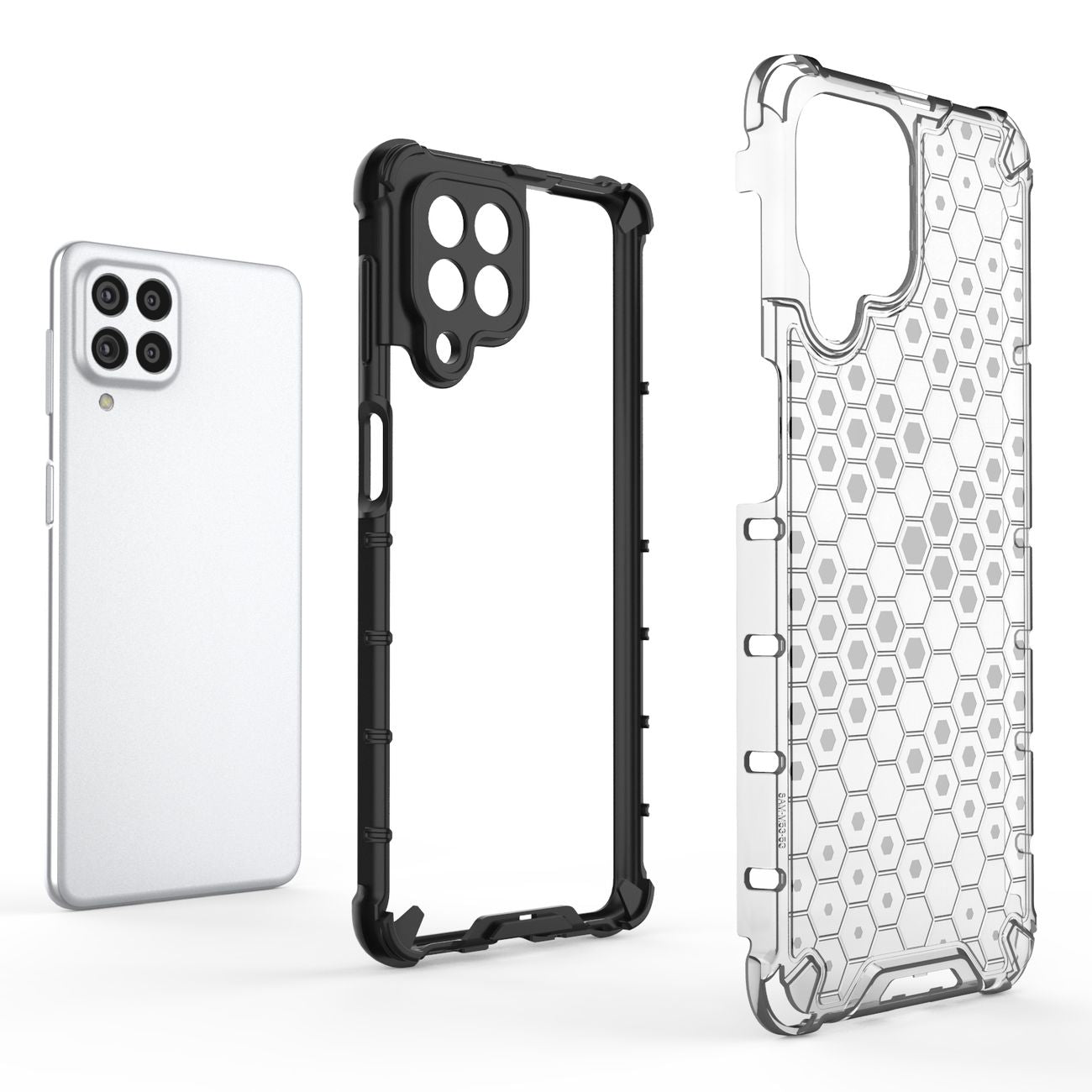 Šarvuotas dėklas Samsung Galaxy M53 5G – juodas -- Samsung Galaxy M53