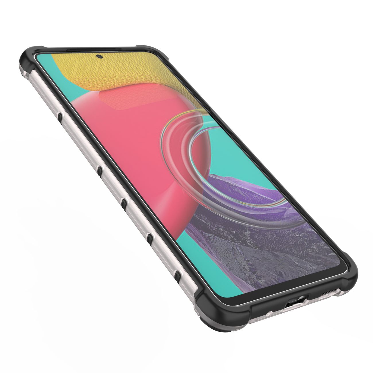 Šarvuotas dėklas Samsung Galaxy M53 5G – juodas -- Samsung Galaxy M53