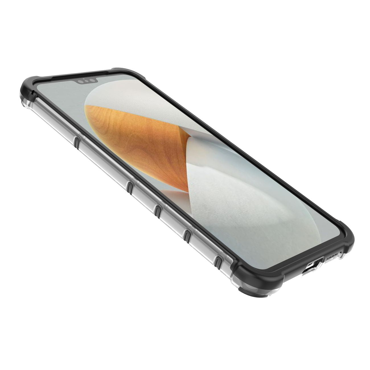 Honeycomb dėklas armored dangtelis su gel frame Vivo V23 5G juodas -- Vivo V23