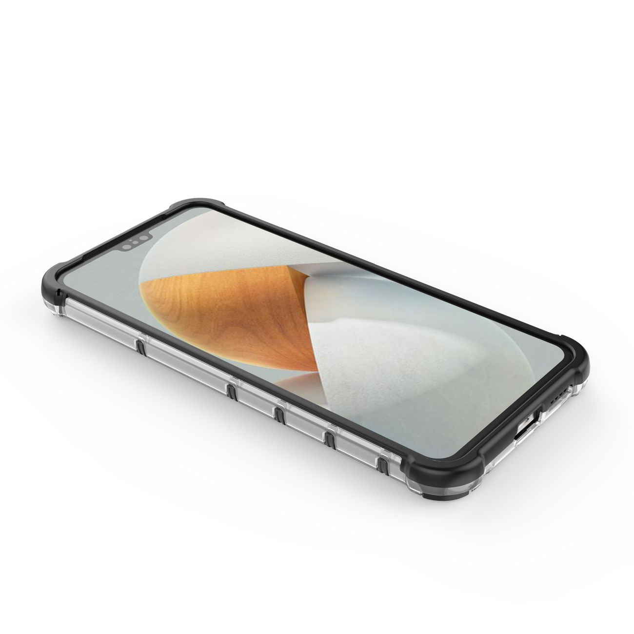Honeycomb dėklas armored dangtelis su gel frame Vivo V23 5G juodas -- Vivo V23