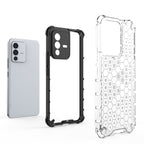 Honeycomb dėklas armored dangtelis su gel frame Vivo V23 5G juodas -- Vivo V23