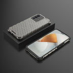 Honeycomb dėklas armored dangtelis su gel frame Vivo V23 5G juodas -- Vivo V23