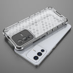 Honeycomb dėklas armored dangtelis su gel frame Vivo V23 5G juodas -- Vivo V23