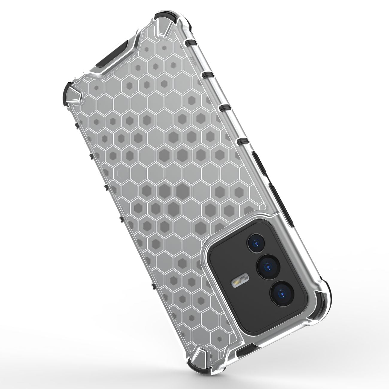 Honeycomb dėklas armored dangtelis su gel frame Vivo V23 5G juodas -- Vivo V23