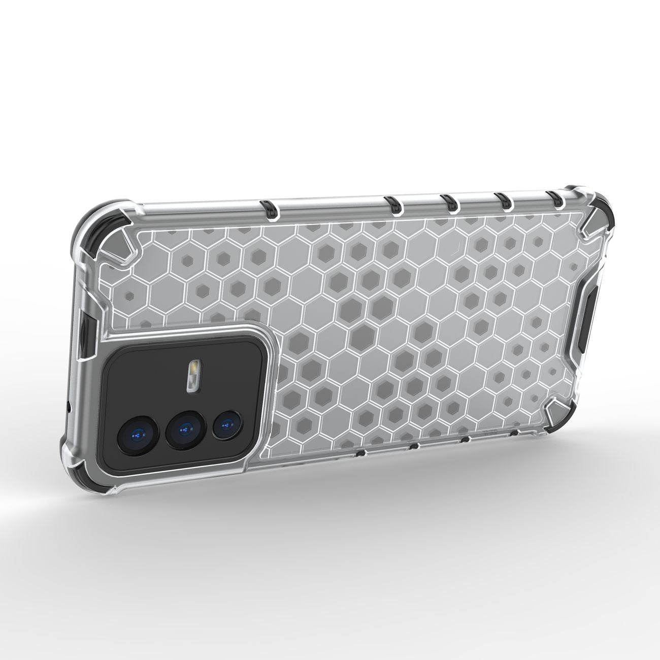 Honeycomb dėklas armored dangtelis su gel frame Vivo V23 5G juodas -- Vivo V23