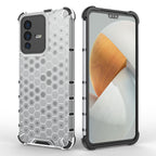 Honeycomb dėklas armored dangtelis su gel frame Vivo V23 5G juodas -- Vivo V23