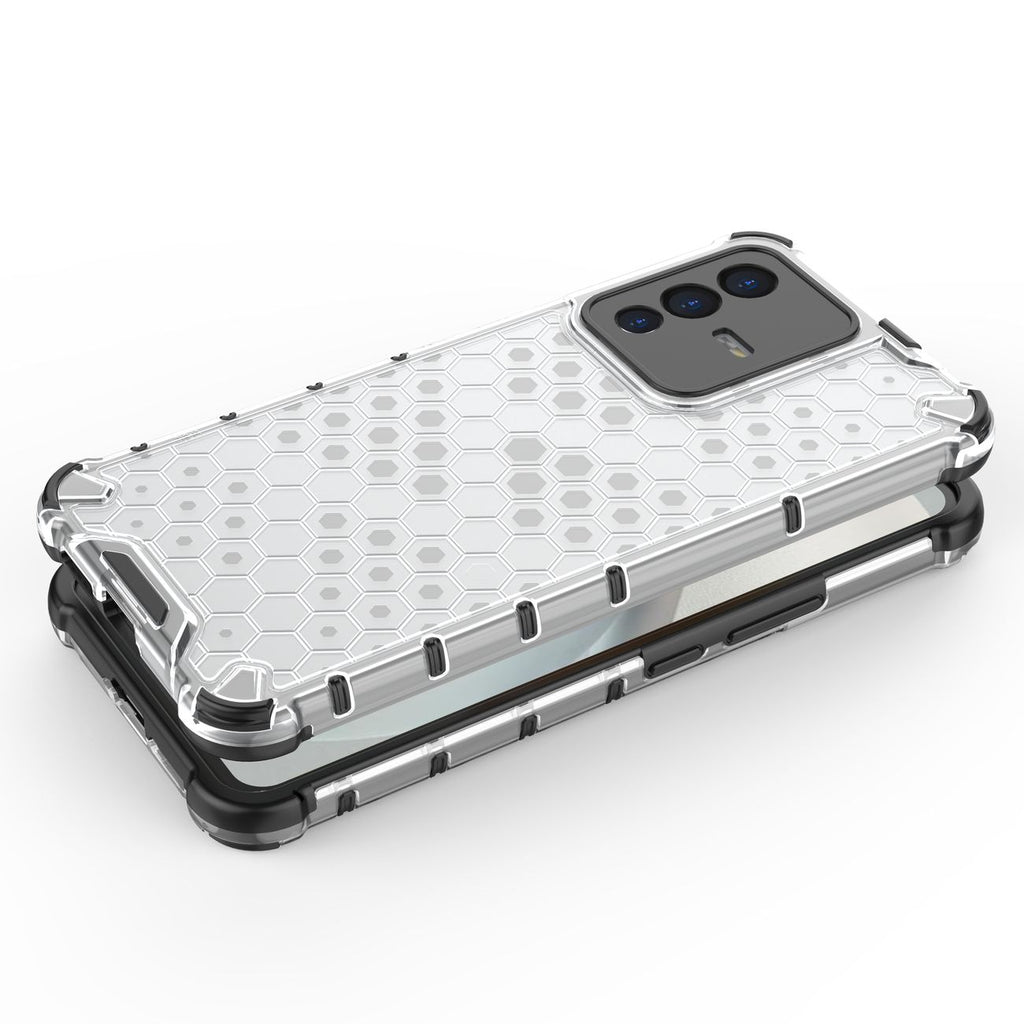 Honeycomb dėklas armored dangtelis su gel frame skirtas Vivo V23 5G skaidriai -- Vivo V23 5G