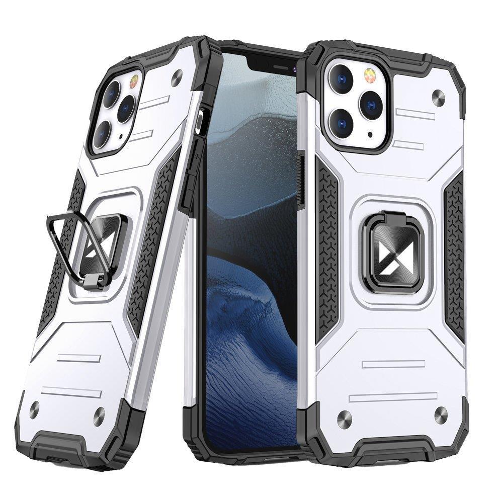 Wozinsky Ring Armor dėklas iPhone 14 Pro Max – sidabrinis