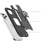 Wozinsky Ring Armor dėklas iPhone 14 Pro Max – auksinis su žiedu