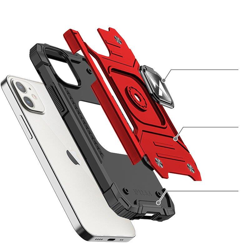 Wozinsky Ring Armor dėklas iPhone 14 – raudonas