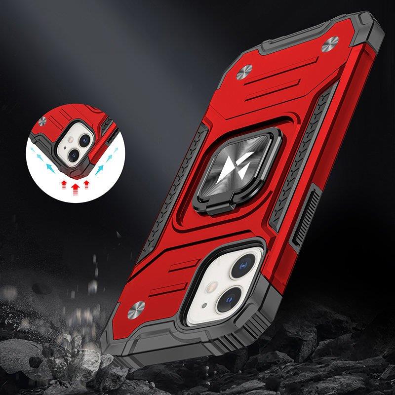 Wozinsky Ring Armor dėklas iPhone 14 – raudonas