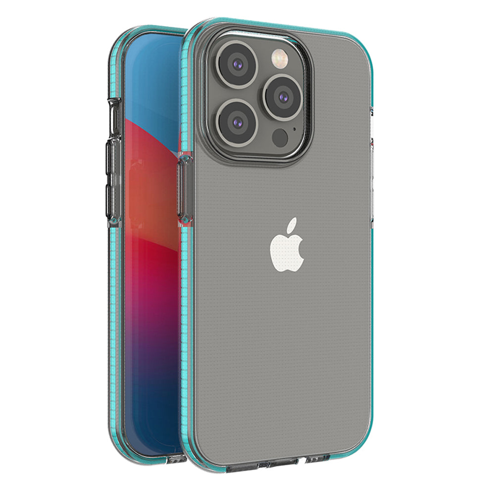 Skaidrus TPU dėklas iPhone 14 Pro – šviesiai mėlynas