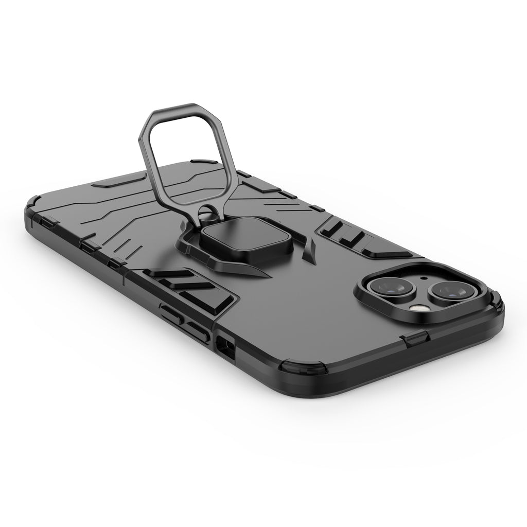 Ring Armor dėklas iPhone 14 – juodas, su žiedu