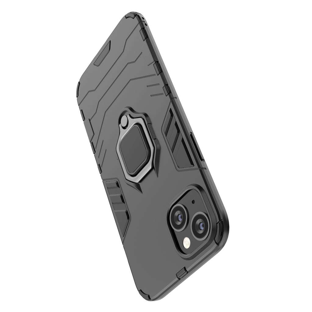Ring Armor dėklas iPhone 14 – juodas, su žiedu