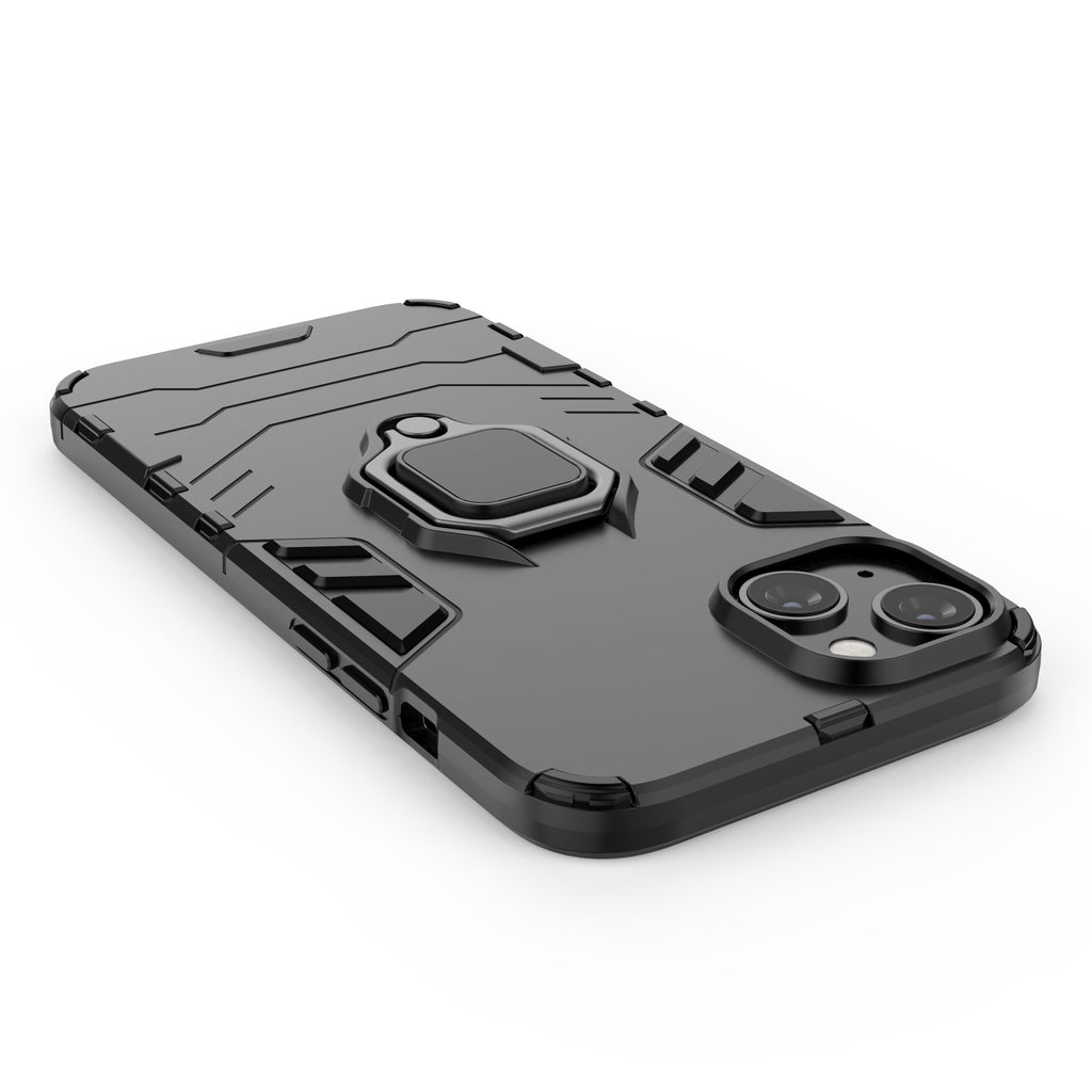 Ring Armor dėklas iPhone 14 – juodas, su žiedu