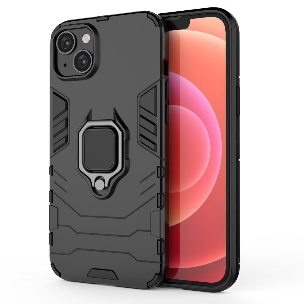 Ring Armor hibridinis dėklas iPhone 14 Plus – juodas (su žiedu)