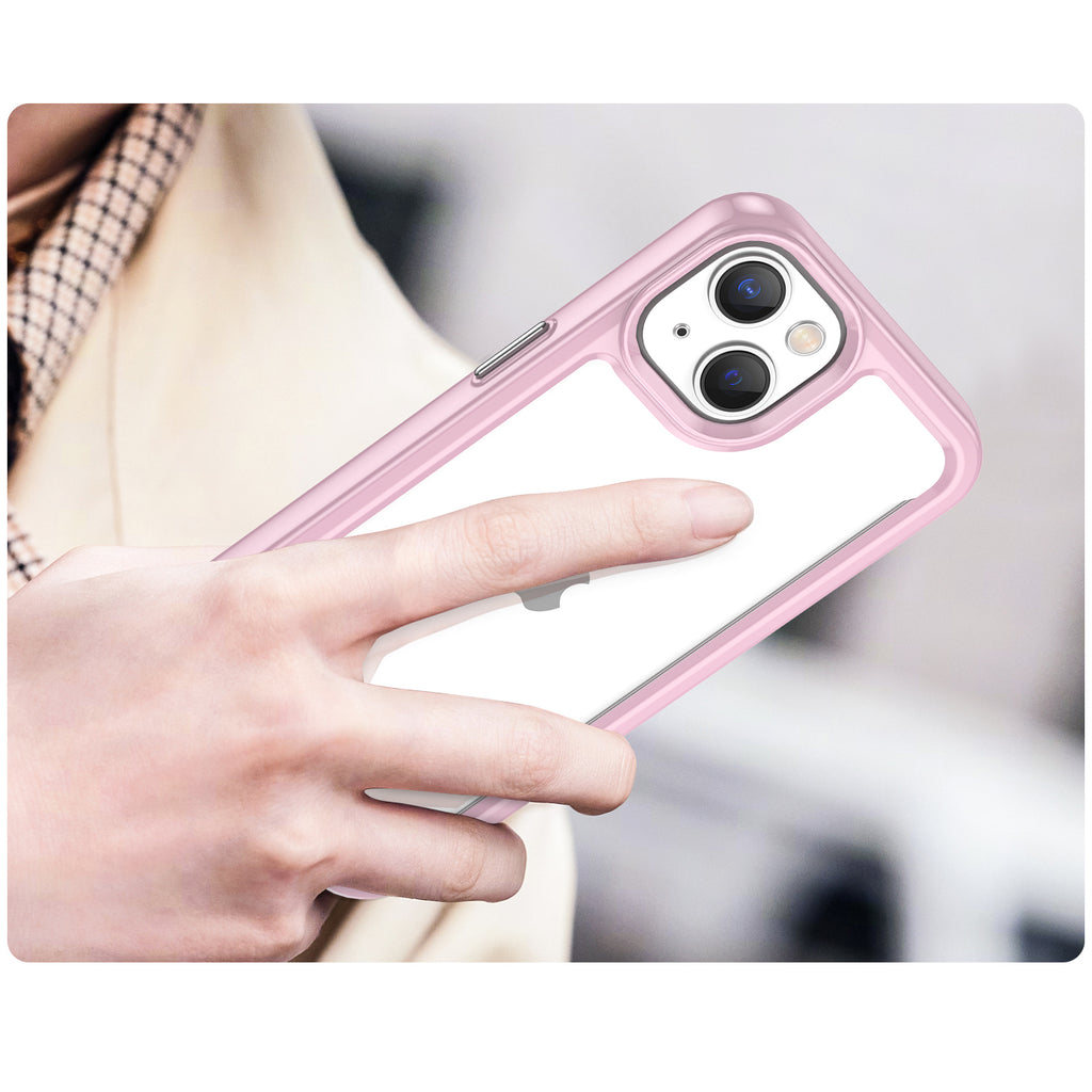 Apsauginis dėklas iPhone 14 Plus Outer Space Case – rožinis