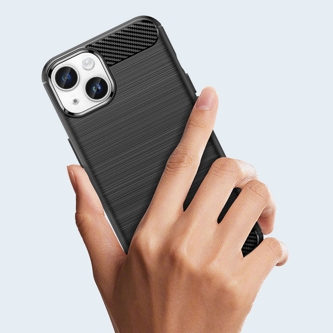 Carbon Case TPU dėklas iPhone 14 – mėlynas