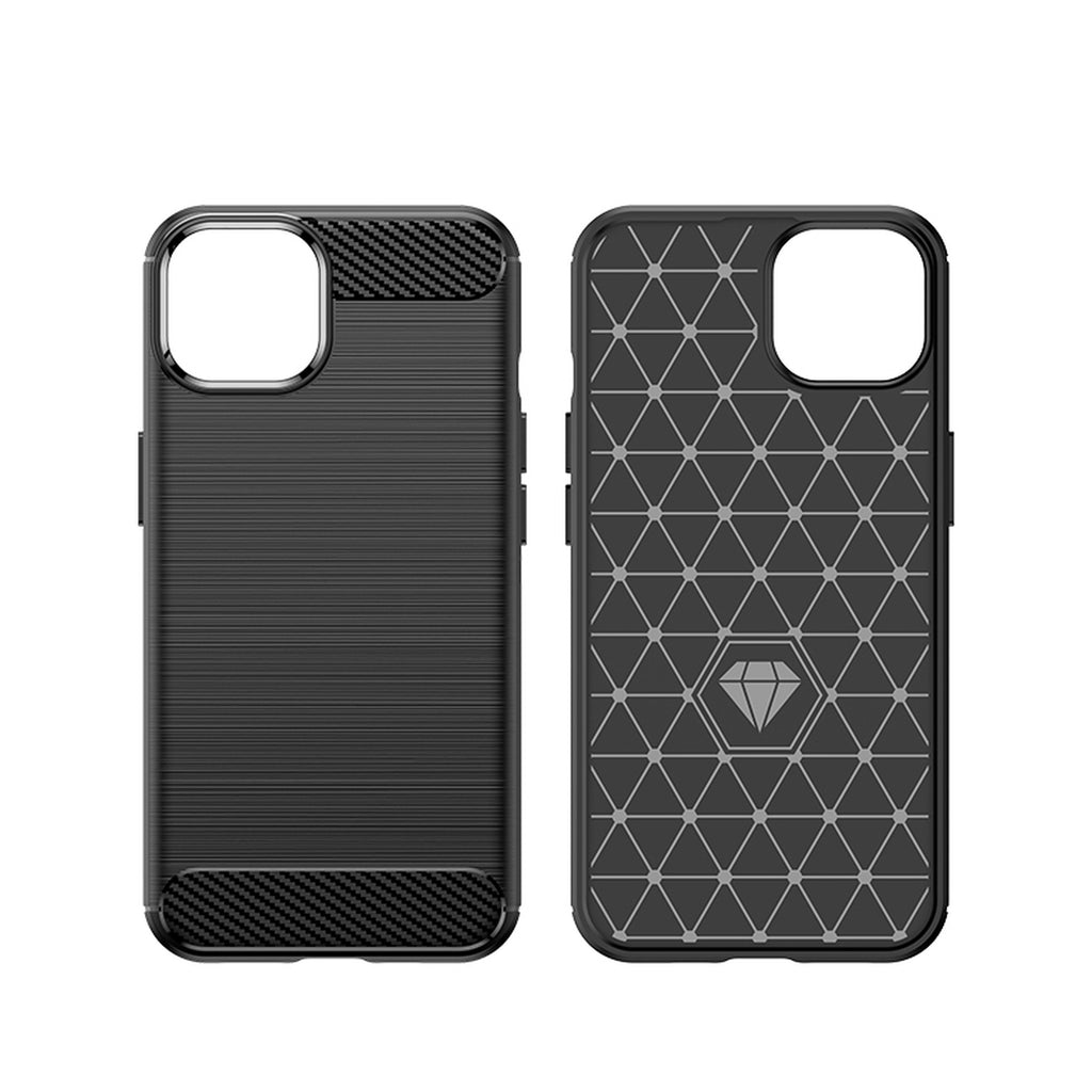 Carbon Case TPU dėklas iPhone 14 – mėlynas