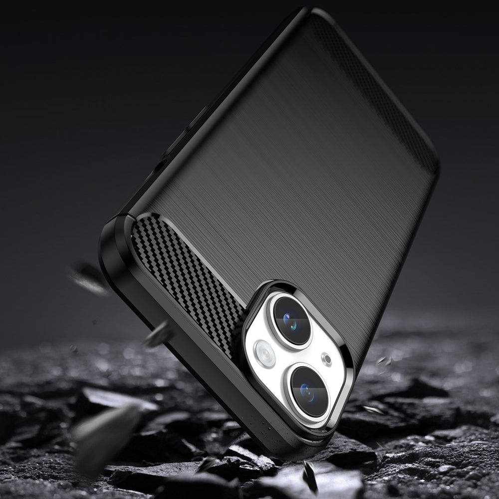 Carbon TPU dėklas iPhone 14 Plus – juodas -- iPhone 14 Plus