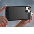 Carbon TPU dėklas iPhone 14 Plus – juodas -- iPhone 14 Plus
