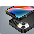Carbon TPU dėklas iPhone 14 Plus – juodas -- iPhone 14 Plus