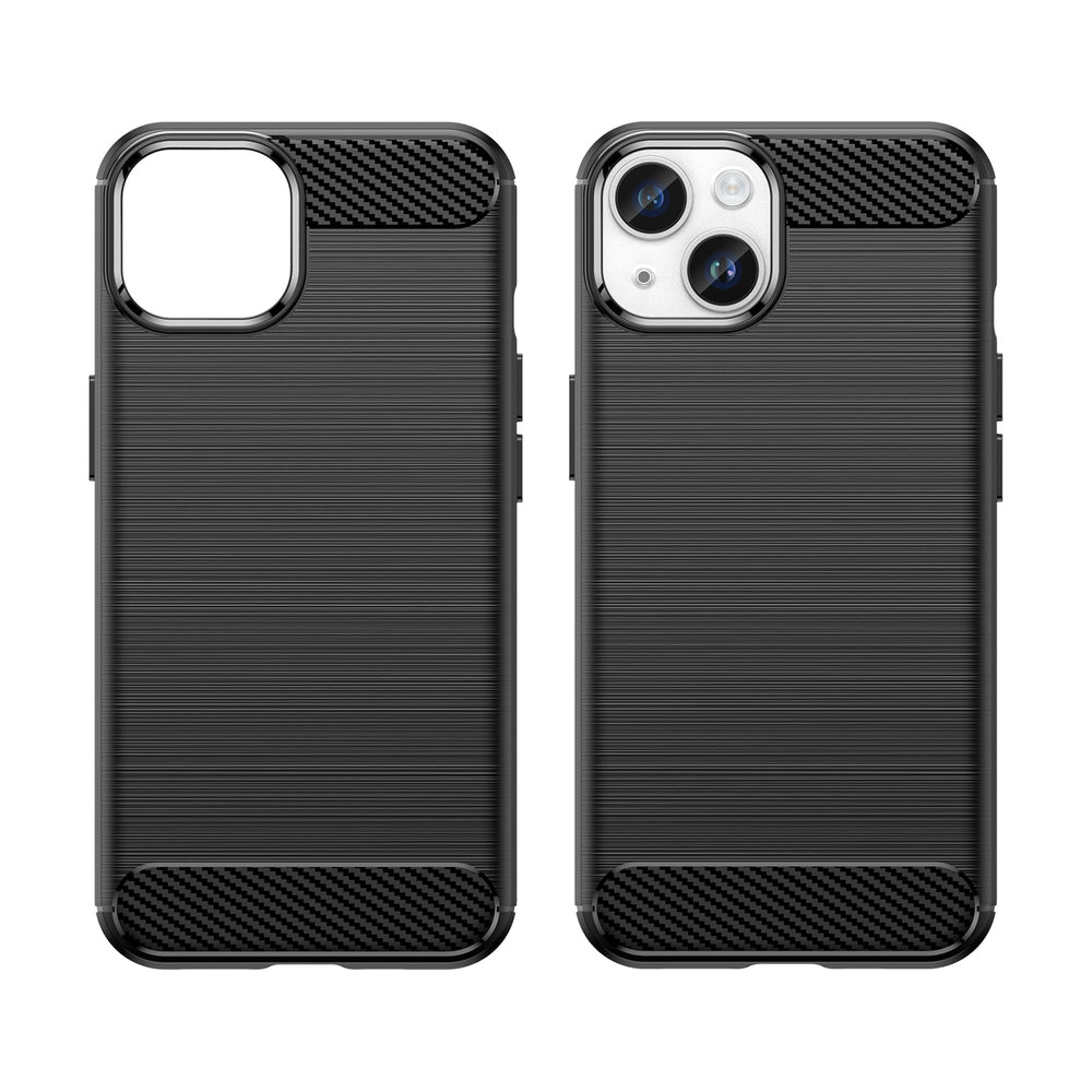 Carbon TPU dėklas iPhone 14 Plus – juodas -- iPhone 14 Plus