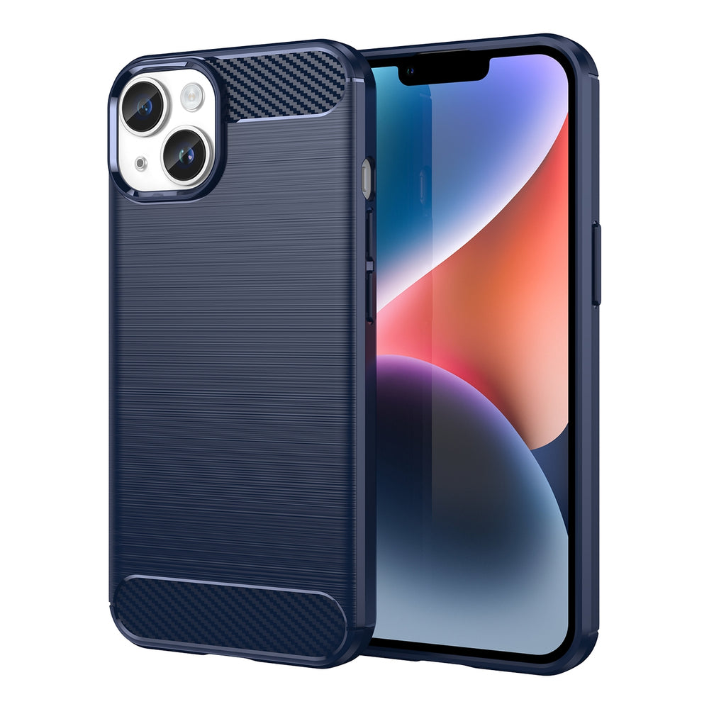 KAMA Carbon dėklas iPhone 14 Plus – mėlynas -- iPhone 14 Plus