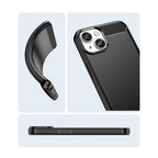 KAMA Carbon dėklas iPhone 14 Plus – mėlynas
