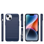 KAMA Carbon dėklas iPhone 14 Plus – mėlynas -- iPhone 14 Plus