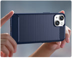 KAMA Carbon dėklas iPhone 14 Plus – mėlynas -- iPhone 14 Plus