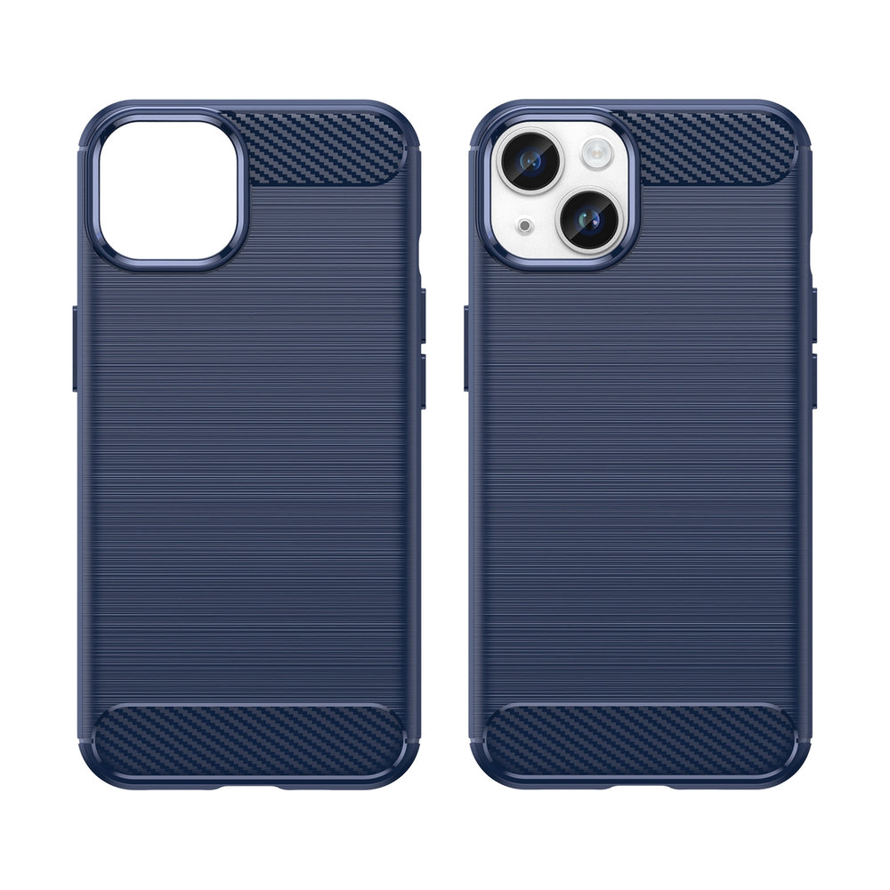 KAMA Carbon dėklas iPhone 14 Plus – mėlynas -- iPhone 14 Plus