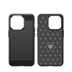 Carbon dėklas iPhone 14 Pro – juodas TPU