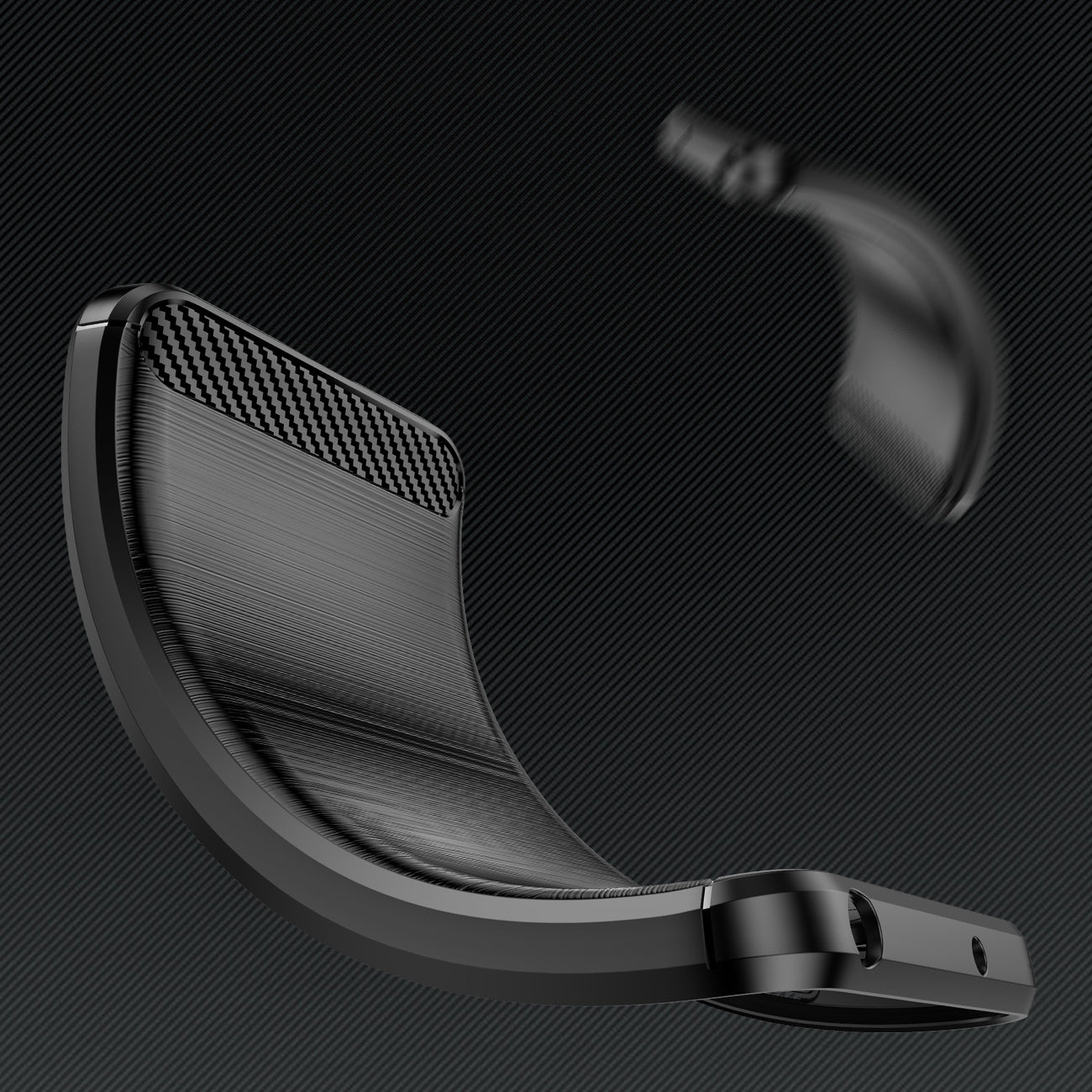 Carbon dėklas iPhone 14 Pro – juodas TPU