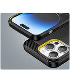 Carbon dėklas iPhone 14 Pro – juodas TPU