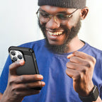Carbon dėklas iPhone 14 Pro – juodas TPU