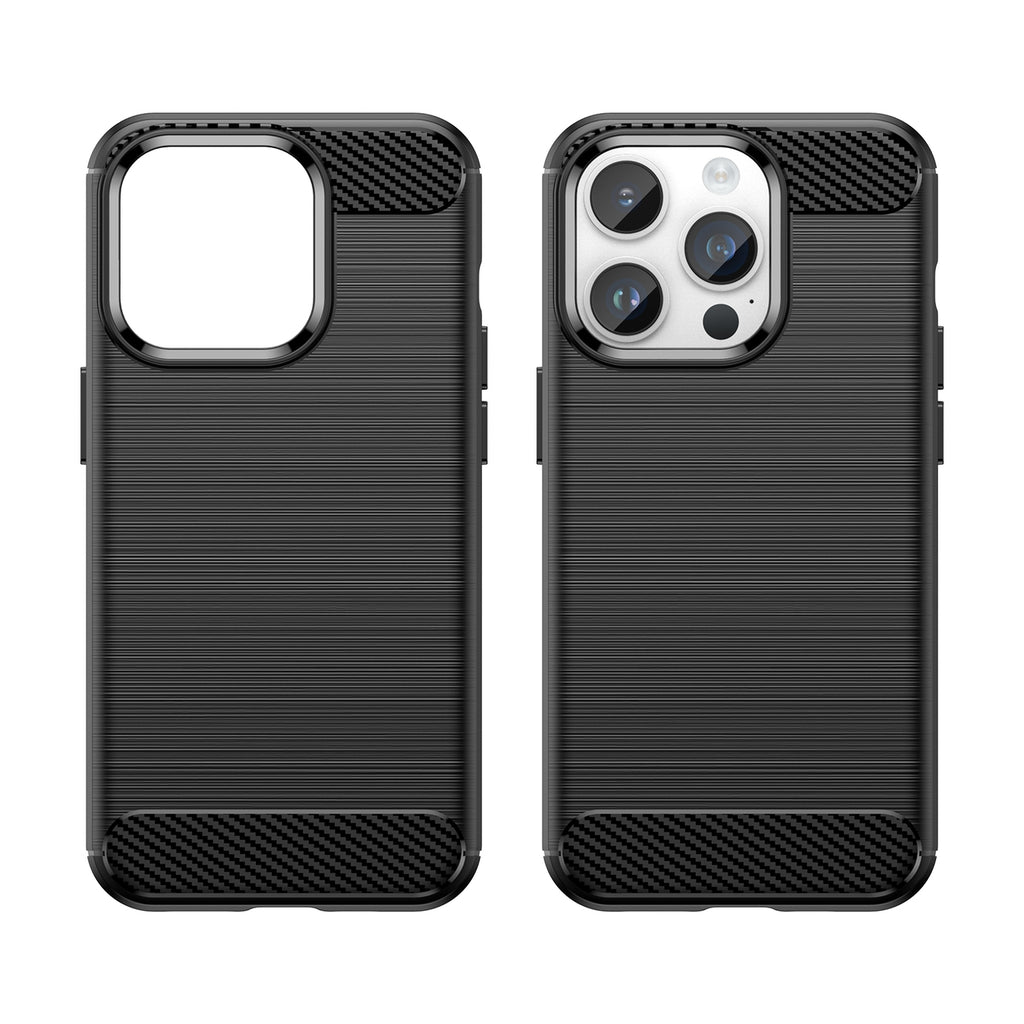 Carbon dėklas iPhone 14 Pro – juodas TPU