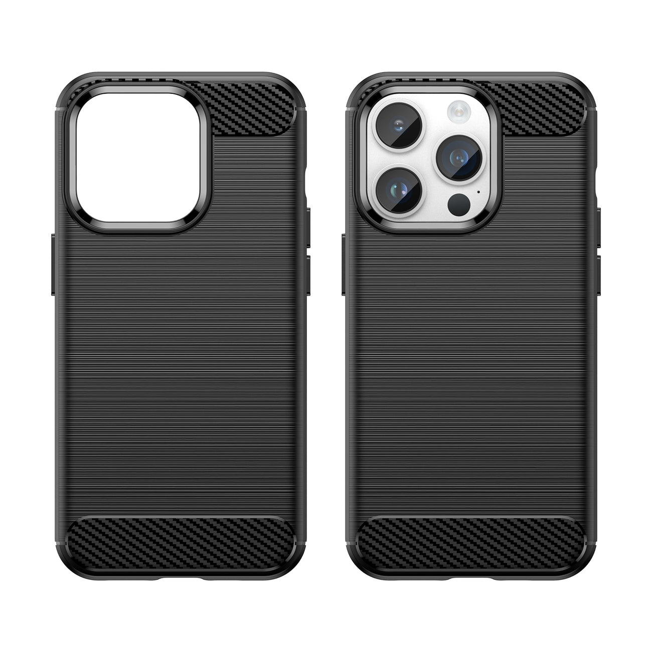 Carbon dėklas iPhone 14 Pro – juodas TPU