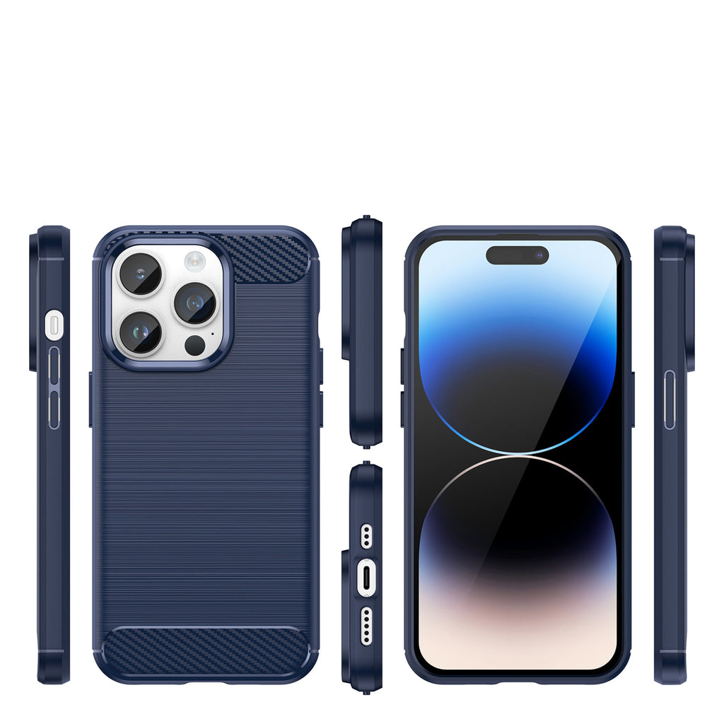 Anglies rašto TPU dėklas iPhone 14 Pro – mėlynas