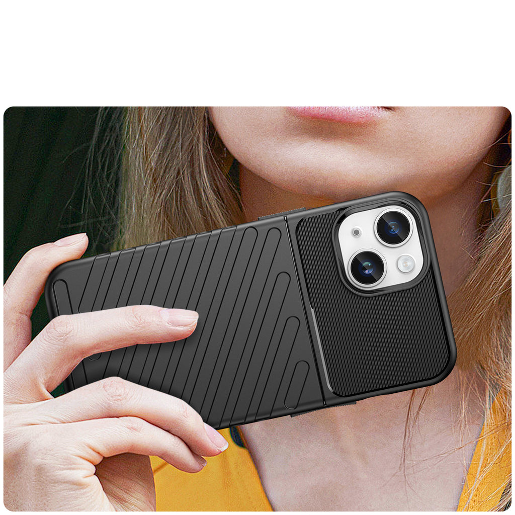 Thunder Case dėklas iPhone 14 Plus – juodas