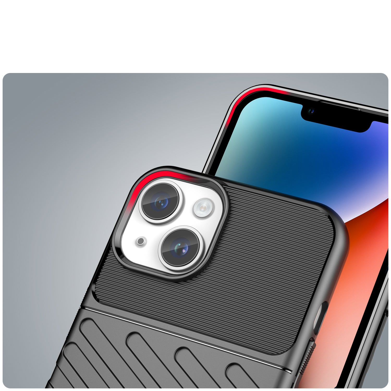 Thunder Case dėklas iPhone 14 Plus – juodas